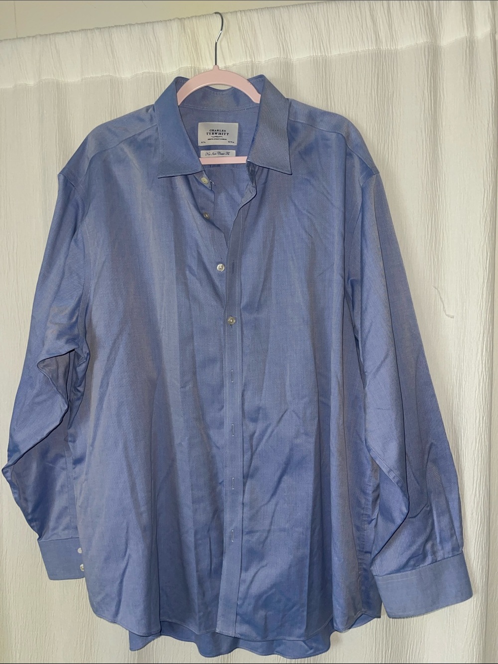 Thomas Pink Men's Blue Long-Sleeve Dress Shirt